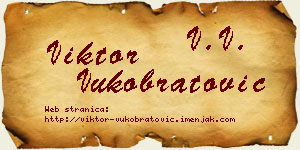 Viktor Vukobratović vizit kartica